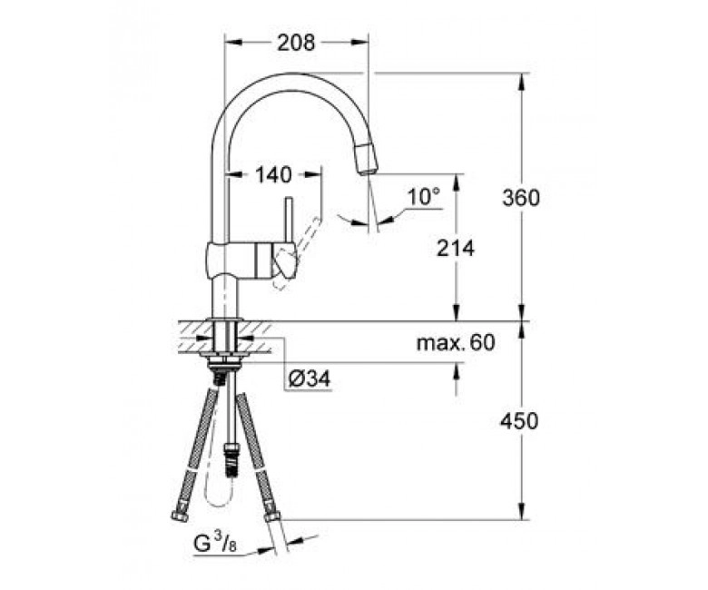 Змішувач для кухні Grohe Minta, одноважiльний (32918DC0) Фото - 1