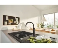 Змішувач для кухні одноважільний Grohe Eurosmart,  чорний матовий (332022433) Фото - 2