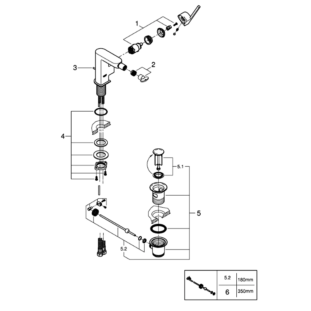 Смеситель для биде Grohe Plus, хром (33241003) Фото - 2