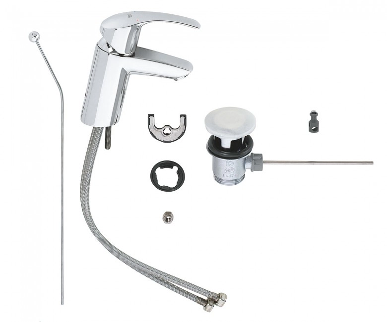 Змішувач для умивальника Grohe Eurosmart S-Size, хром (33265002) Фото - 4