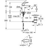 Змішувач для умивальника Grohe Eurosmart New S-Size з донним клапаном, хром (33265003) Фото - 4