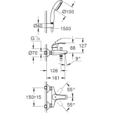 Змішувач для ванни Grohe Eurosmart (3330220A) Фото - 1