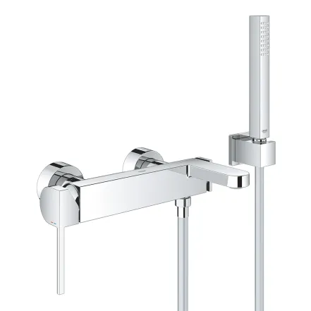 Смеситель для ванны Grohe Plus с душевым гарнитуром (33547003)