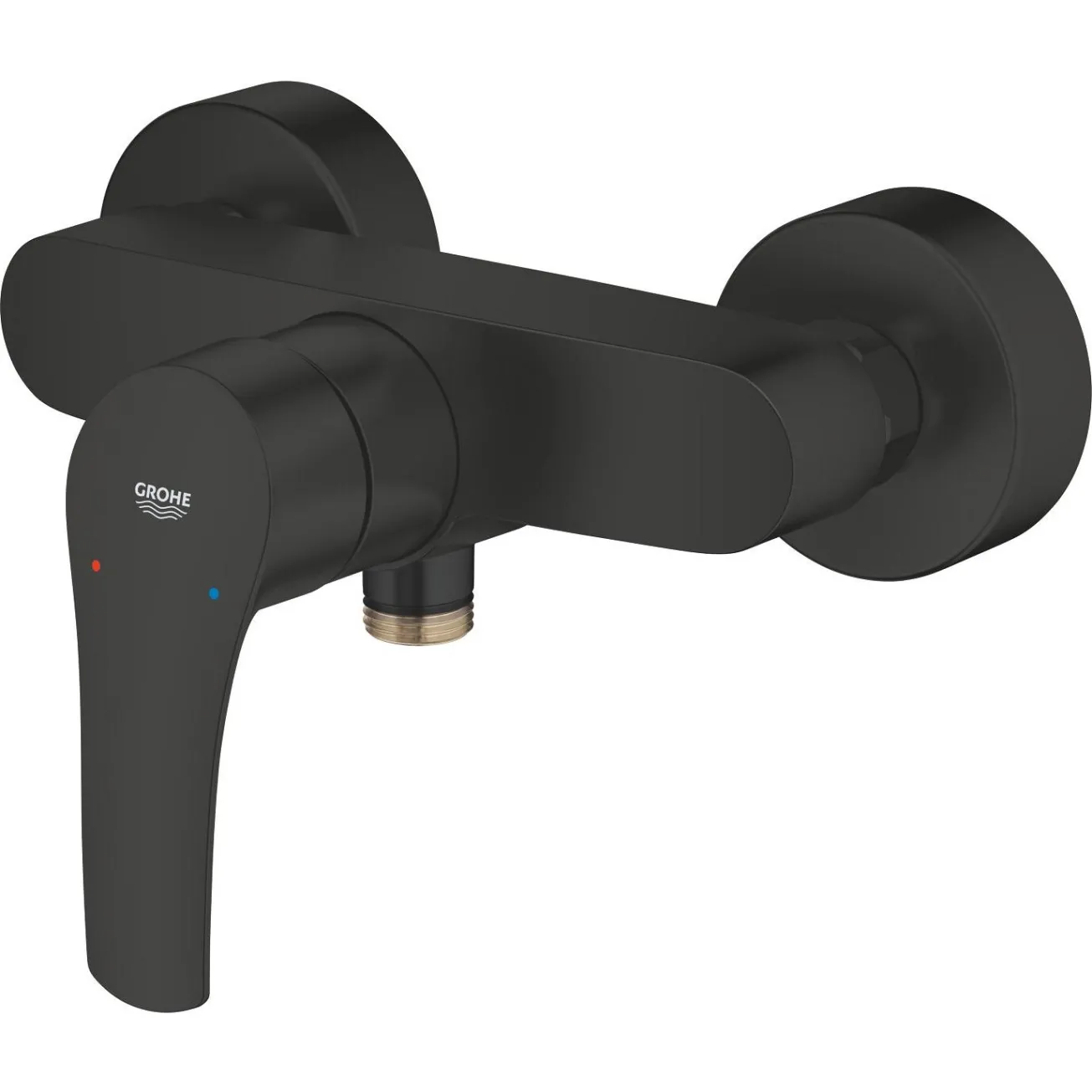 Змішувач для душу Grohe Eurosmart New, одноважільний, настінний монтаж, чорний матовий (335552433) Фото - 3