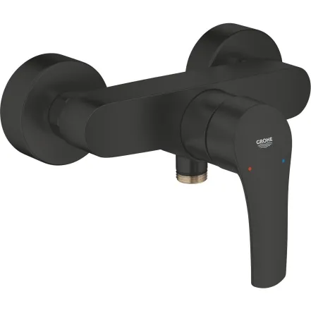 Змішувач для душу Grohe Eurosmart New, одноважільний, настінний монтаж, чорний матовий (335552433)