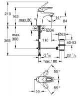 Смеситель однорычажный для раковины Grohe Eurostyle S-size (33558003) Фото - 2