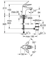 Змішувач одноважільний для раковини Grohe Eurostyle S-size (33558003) Фото - 2