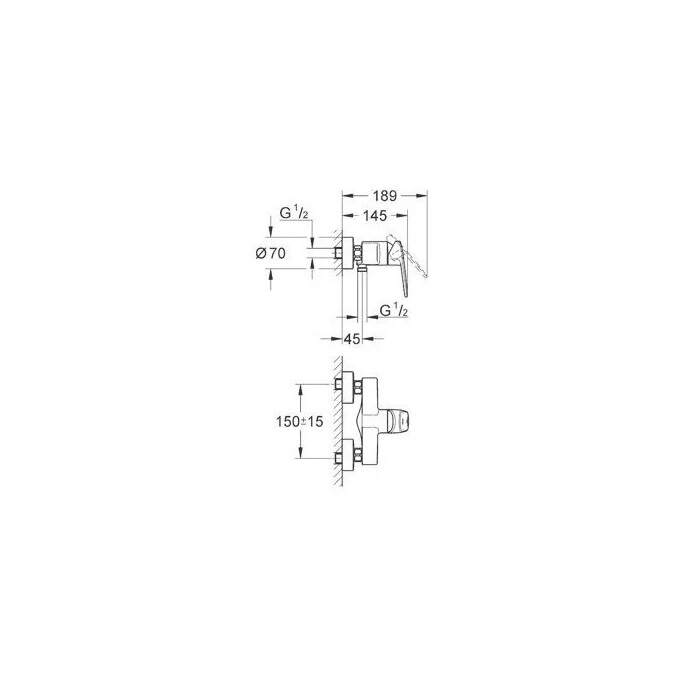 Змішувач для душу Grohe EUROPLUS NEW (33577002) Фото - 1