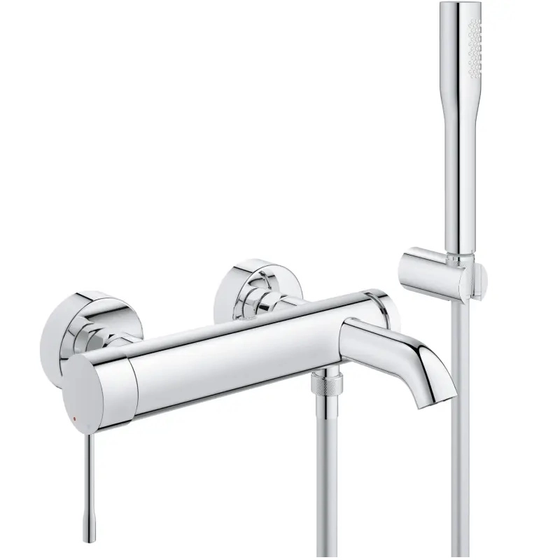 Смеситель для ванны Grohe Essence New с душевым гарнитуром, хром (33628001)