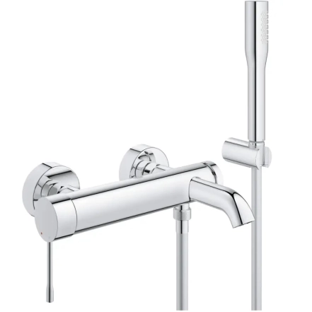 Смеситель для ванны Grohe Essence New с душевым гарнитуром, хром (33628001)