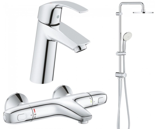Комплект смесителей Grohe EuroSmart, хром (34102TS)