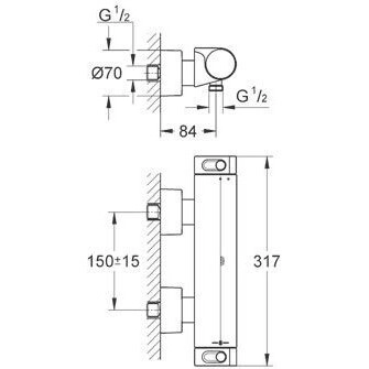 Термостат для душа Grohe Grohtherm 2000 (34169001) Фото - 3