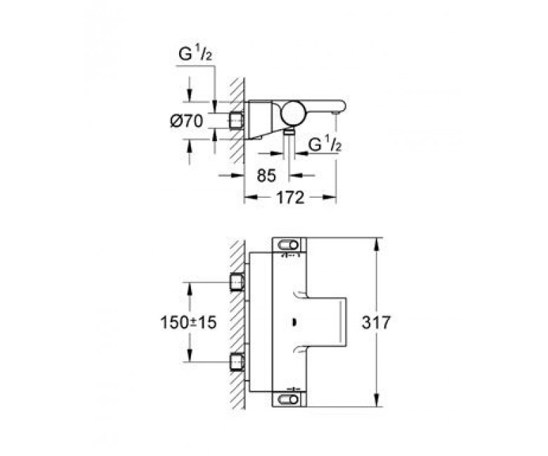 Термостат для ванны Grohe Grohtherm 2000 NEW, хром Фото - 1