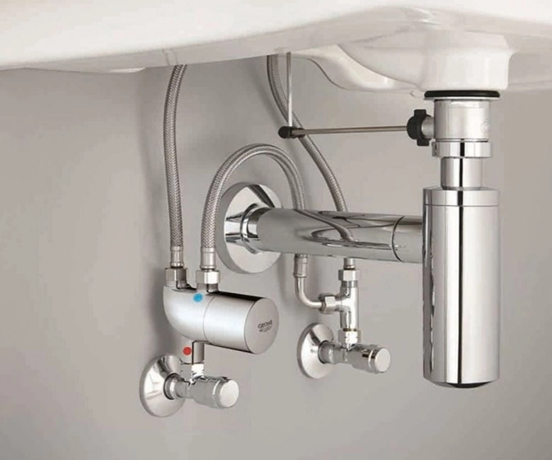 Термостат Grohe Grohtherm Micro для установки під умивальник, хром (34487000) Фото - 2