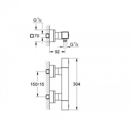 Термостат для душа Grohe Grohtherm Cube (34488000) Фото - 1