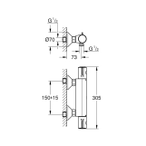 Змішувач термостатичний для душу Grohe Grohtherm 800 34558000 Фото - 1