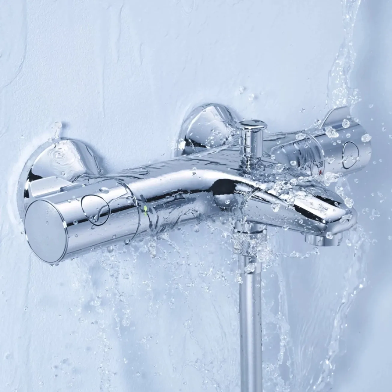 Смеситель для ванны Grohe Grohtherm 800 34567000 с душевым гарнитуром 27948001 (34567001) Фото - 8