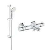 Смеситель для ванны Grohe Grohtherm 800 34567000 с душевым гарнитуром 27948001 (34567001)