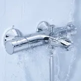 Смеситель для ванны Grohe Grohtherm 800 34567000 с душевым гарнитуром 27948001 (34567001) Фото - 8