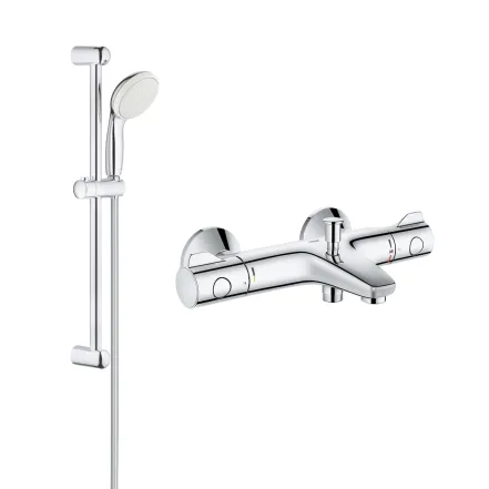 Змішувач для ванни Grohe Grohtherm 800 34567000 з душовим гарнітуром 27948001 (34567001)