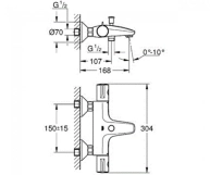 Термостат для ванны Grohe Grohtherm 800, хром (34576000) Фото - 1