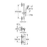 Смеситель термостатический для душа Grohe QuickFix Precision Start 34597001 Фото - 1