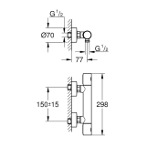 Смеситель термостатический для душа Grohe QuickFix Precision Get 34773000 Фото - 1