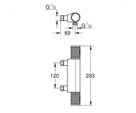 Смеситель с термостатом Grohe Grohtherm 1000 Performance (34778000) Фото - 1