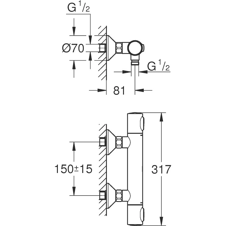 Термостат для душу Grohe Grohtherm 500, хром (34793000) Фото - 8