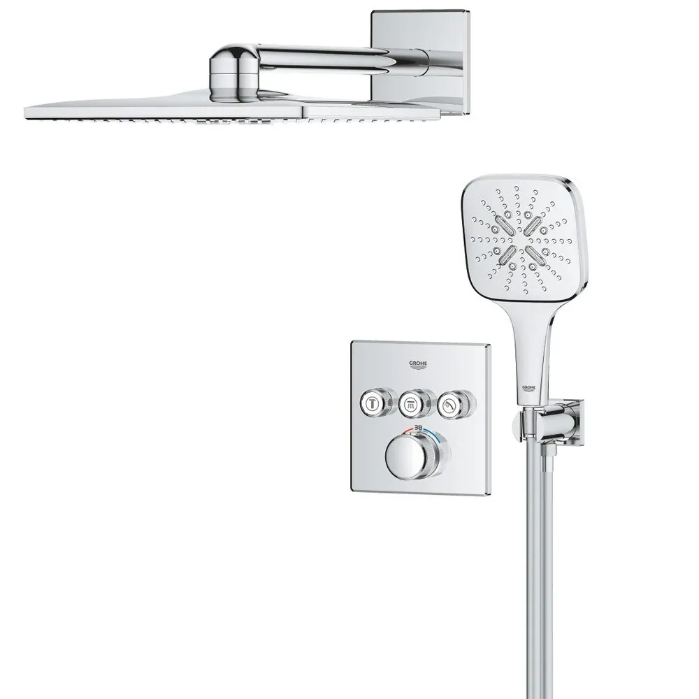 Душевая система скрытого монтажа на 3 выхода с термостатом Grohe Grohtherm SmartControl 34864000 Фото - 1