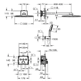 Душевая система скрытого монтажа на 3 выхода с термостатом Grohe Grohtherm SmartControl 34864000 Фото - 6