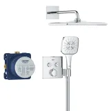 Душова система прихованого монтажу Grohe Grohtherm SmartControl з термостатом, на 2 виходи, хром 34865000 Фото - 1