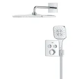 Душова система прихованого монтажу Grohe Grohtherm SmartControl з термостатом, на 2 виходи, хром 34865000 Фото - 2