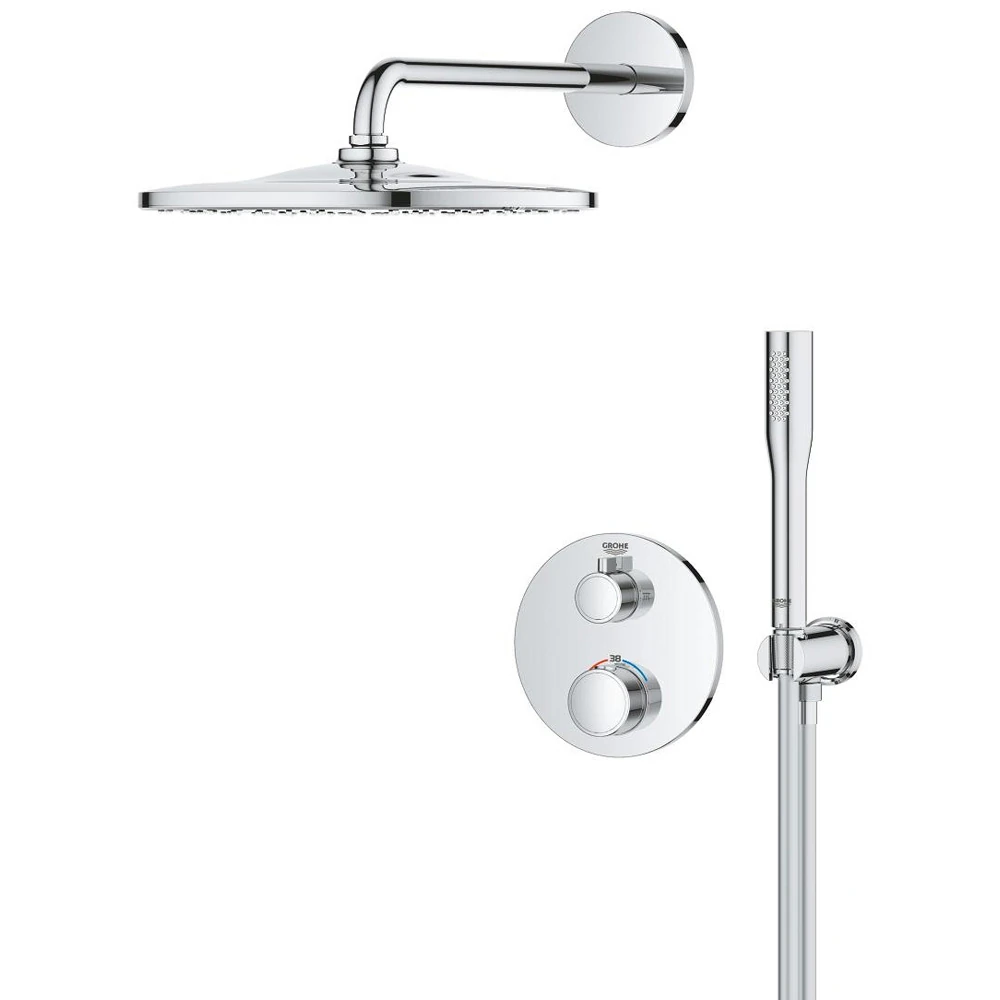 Душова система прихованого монтажу з термостатом Grohe Grohtherm 34869000 Фото - 1
