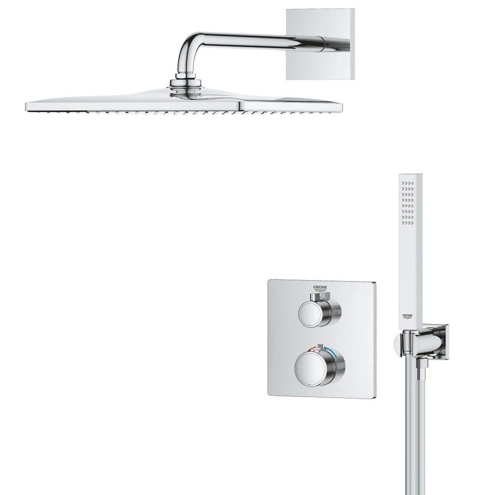 Душова система прихованого монтажу з термостатом Grohe Grohtherm 34870000 Фото - 1