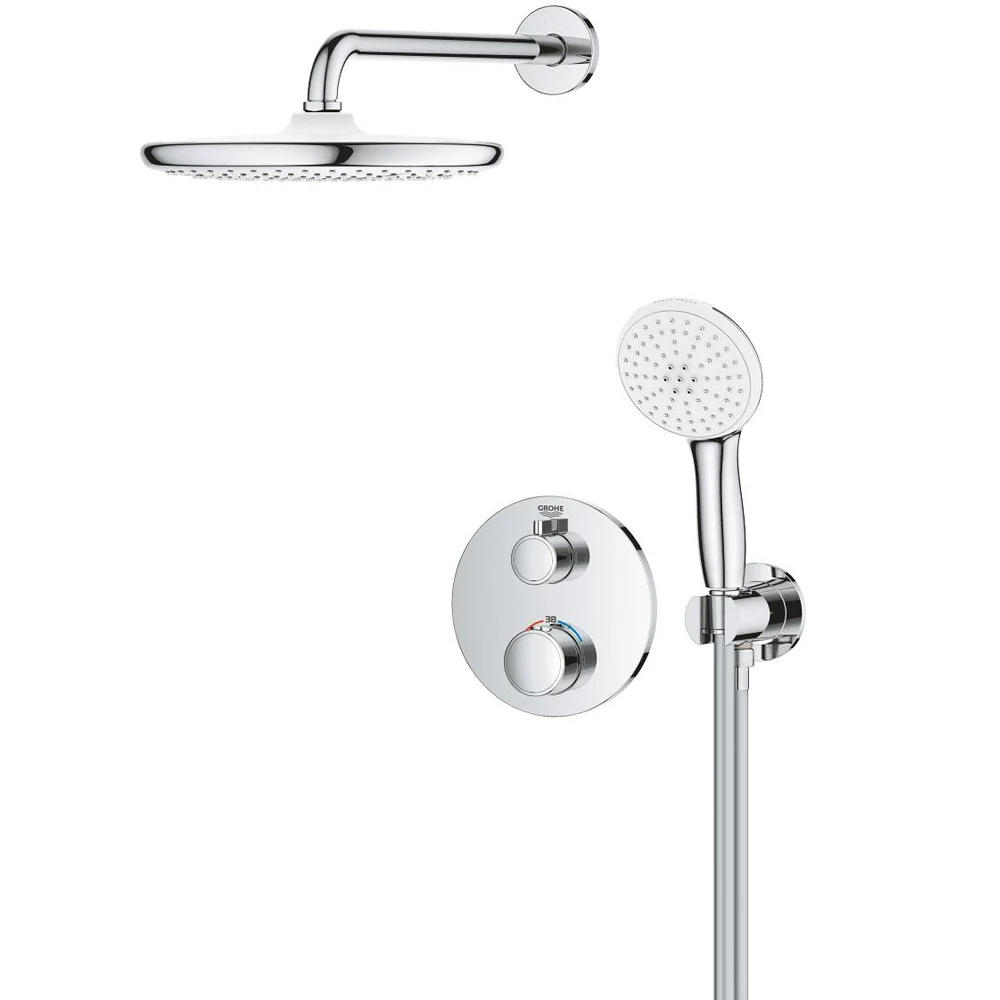 Душова система прихованого монтажу з термостатом Grohe Grohtherm 34872000 Фото - 1