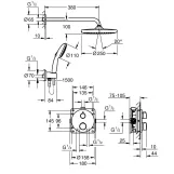 Душевая система скрытого монтажа с термостатом Grohe Grohtherm 34872000 Фото - 2