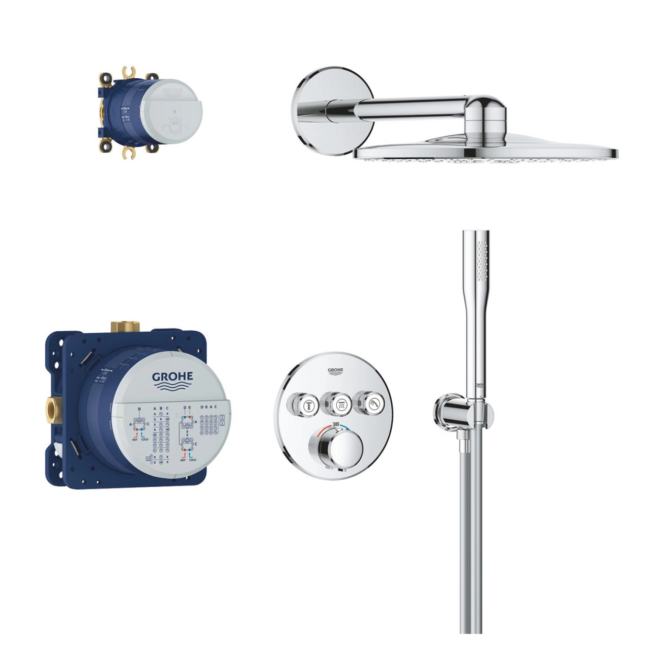 Душова система прихованого монтажу термостатична Grohe QuickFix Precision SmartControl 34874000 Фото - 2