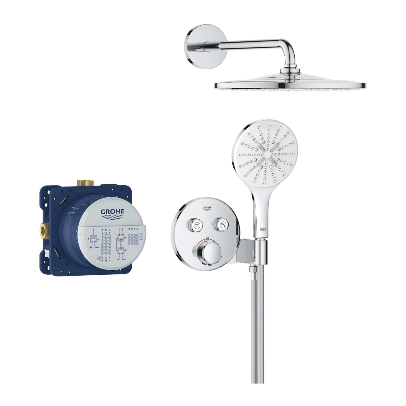 Душова система прихованого монтажу термостатична Grohe QuickFix Precision SmartControl 34877000 Фото - 2