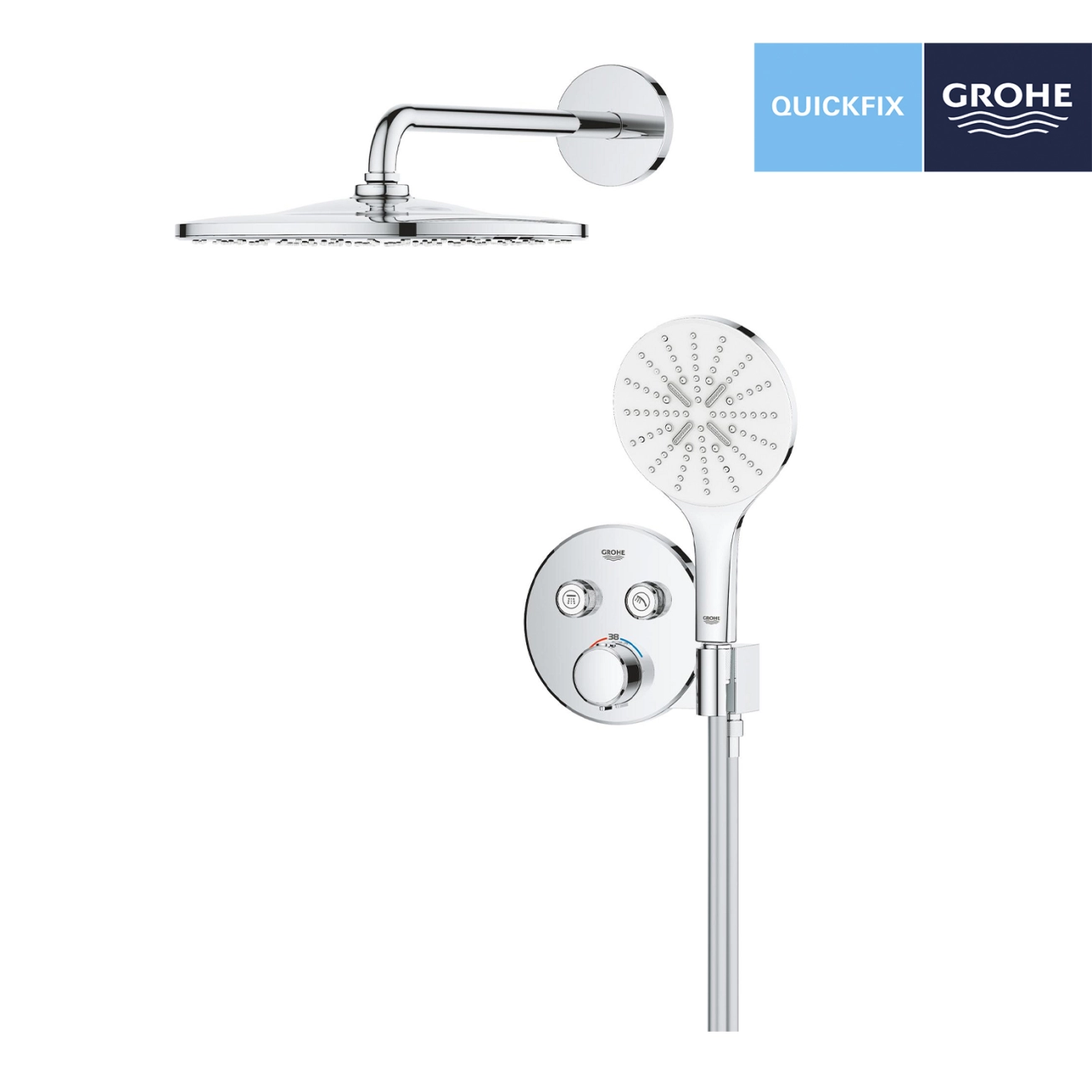 Душова система прихованого монтажу термостатична Grohe QuickFix Precision SmartControl 34877000 Фото - 3