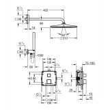 Душова система прихованого монтажу Grohe QuickFix Precision Cube Vitalio Rain Mono 310 Cube 34879000 Фото - 1