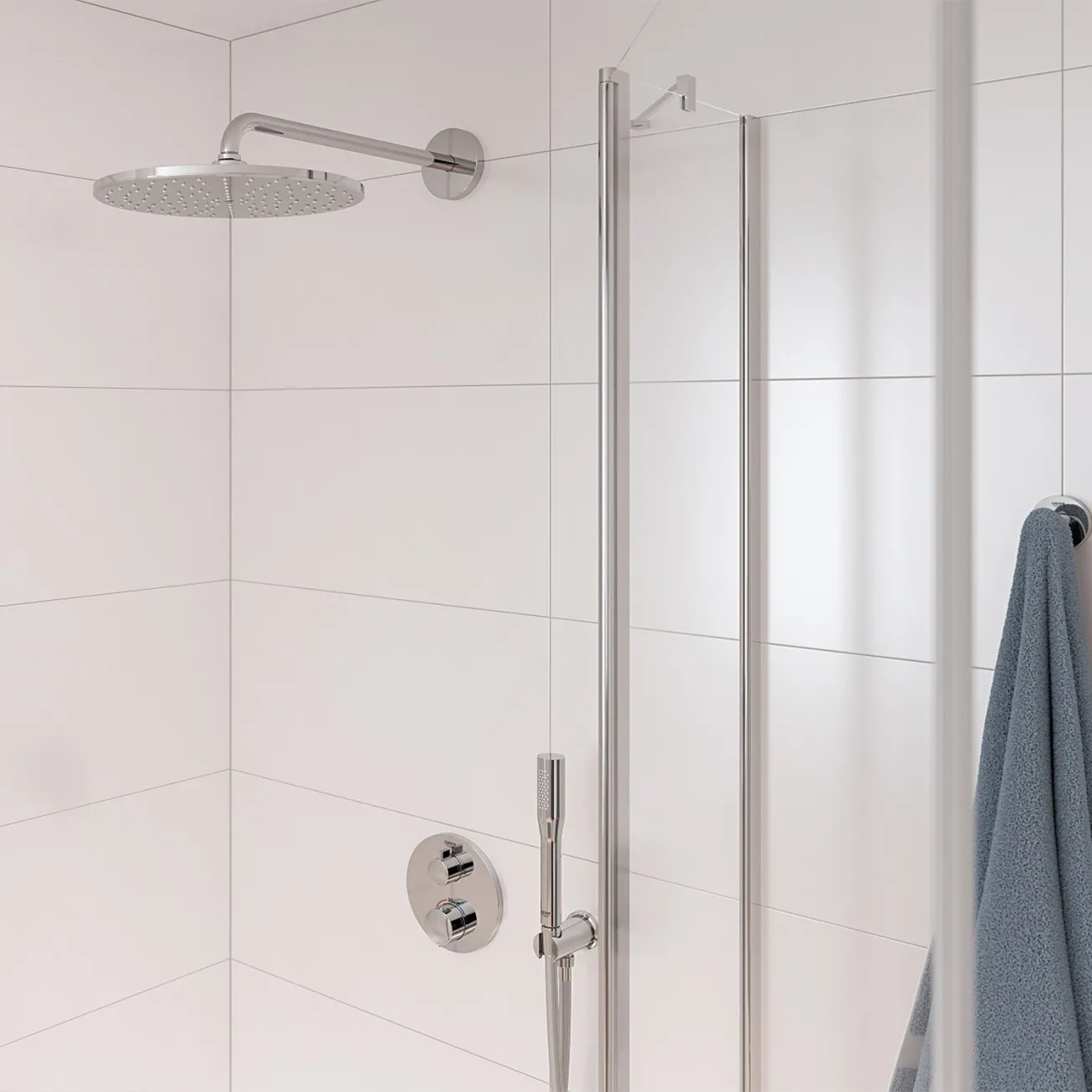 Душевая система скрытого монтажа термостатическая Grohe QuickFix Precision с Vitalio Rain Mono 310 34880000 Фото - 7