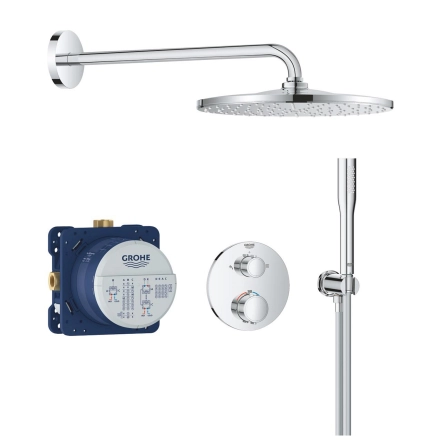 Душова система прихованого монтажу термостатична Grohe QuickFix Precision з Vitalio Rain Mono 310 34880000