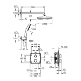 Душова система термостатична Grohe QuickFix Precision з Vitalio Comfort 250 348822430 Фото - 1
