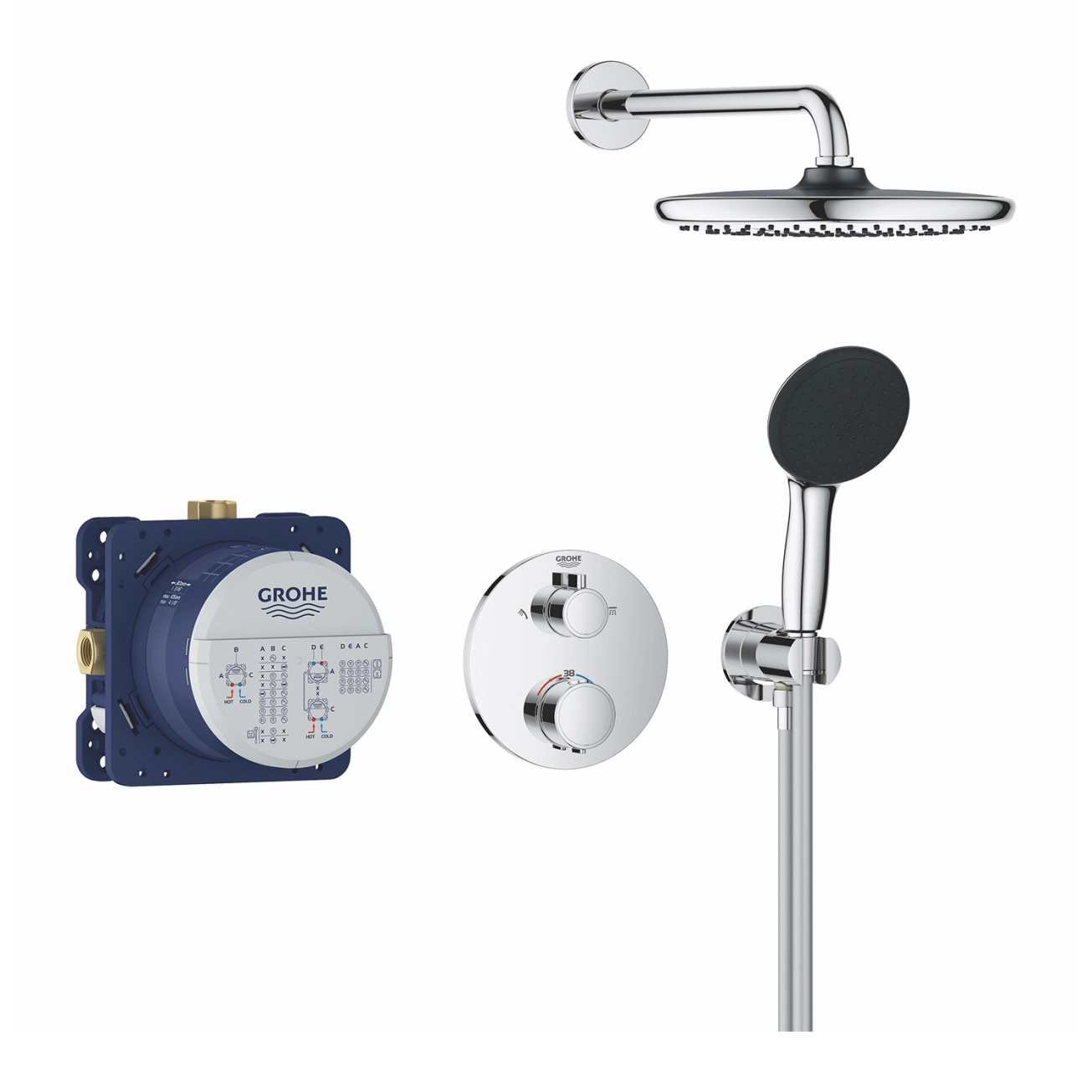 Душова система прихованого монтажу термостатична Grohe QuickFix Precision Grohtherm 34883000 Фото - 2