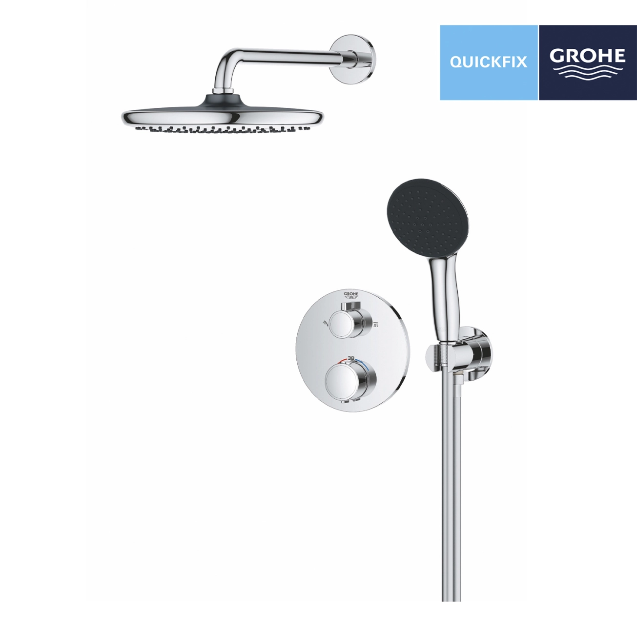 Душова система прихованого монтажу термостатична Grohe QuickFix Precision Grohtherm 34883000 Фото - 3