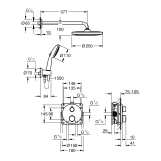 Душова система прихованого монтажу термостатична Grohe QuickFix Precision Grohtherm 34883000 Фото - 1