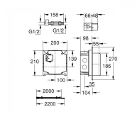 Прихована частина  змішувача для душу Grohe Eurocube E (36264001) Фото - 1