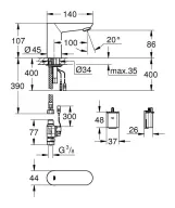 Смеситель для умывальника Grohe Euroeco CE без смешивания 6V, хром (36271000) Фото - 2