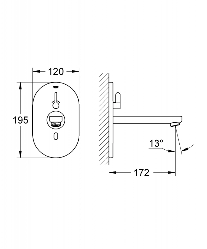 Інфрачервоний змішувач для раковини Grohe Eurosmart Cosmopolitan E 220V (36315000) Фото - 2